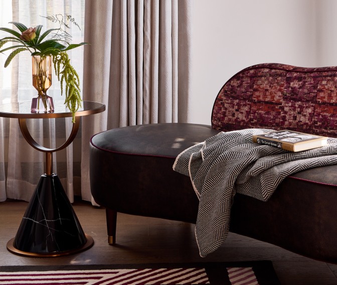 a couch with a blanket on it