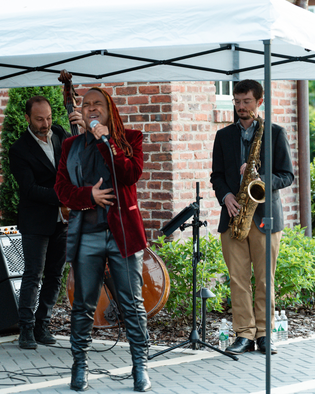 a group of men playing instruments
