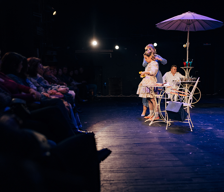 a group of people on a stage