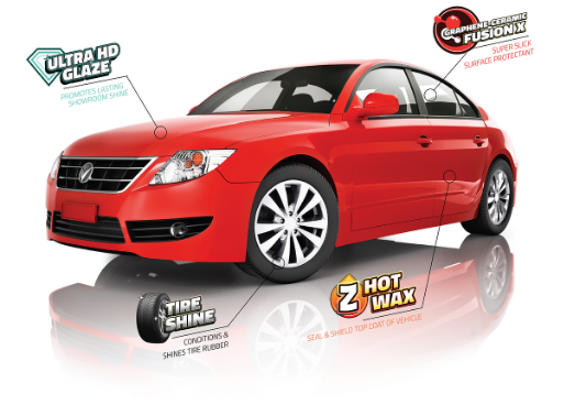 a red car on a white background